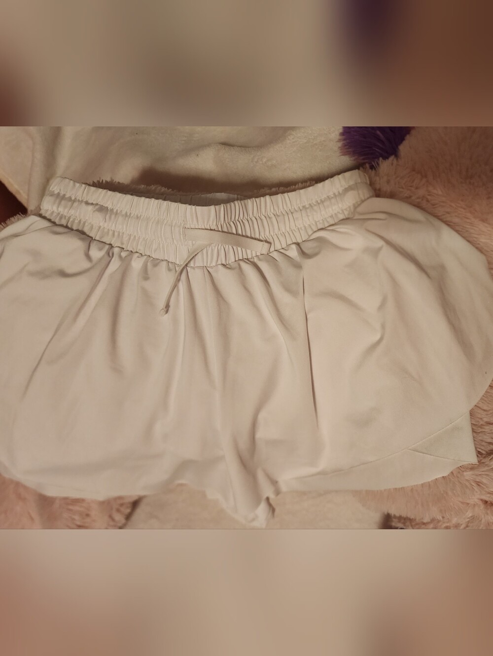 Yogalicious Girls Jersey Whitney Running Shorts White Size Large L 12